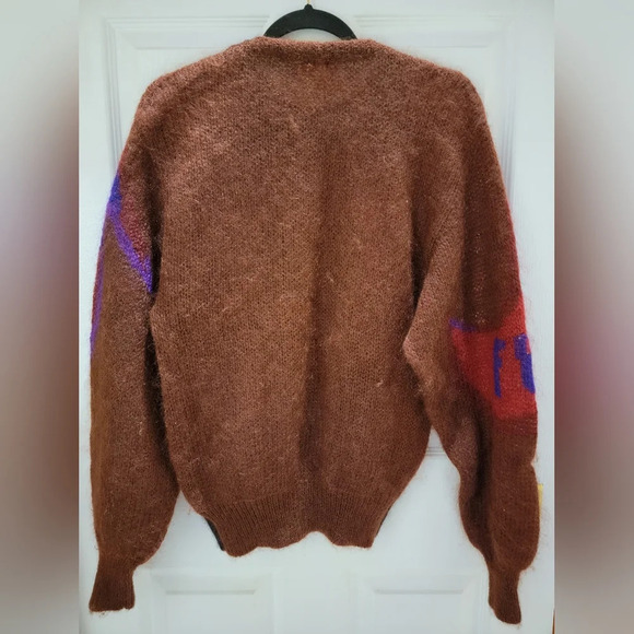 Krizia Magiia Garfinckels Felix Black Cat Vintage Mohair Sweater Italy Size 40 - Picture 2 of 4